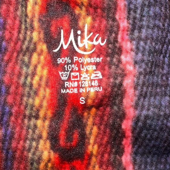 Mika, womens size small Aztec snake geometric adj strap Bralett bikini swimtop ￼ - Picture 6 of 8